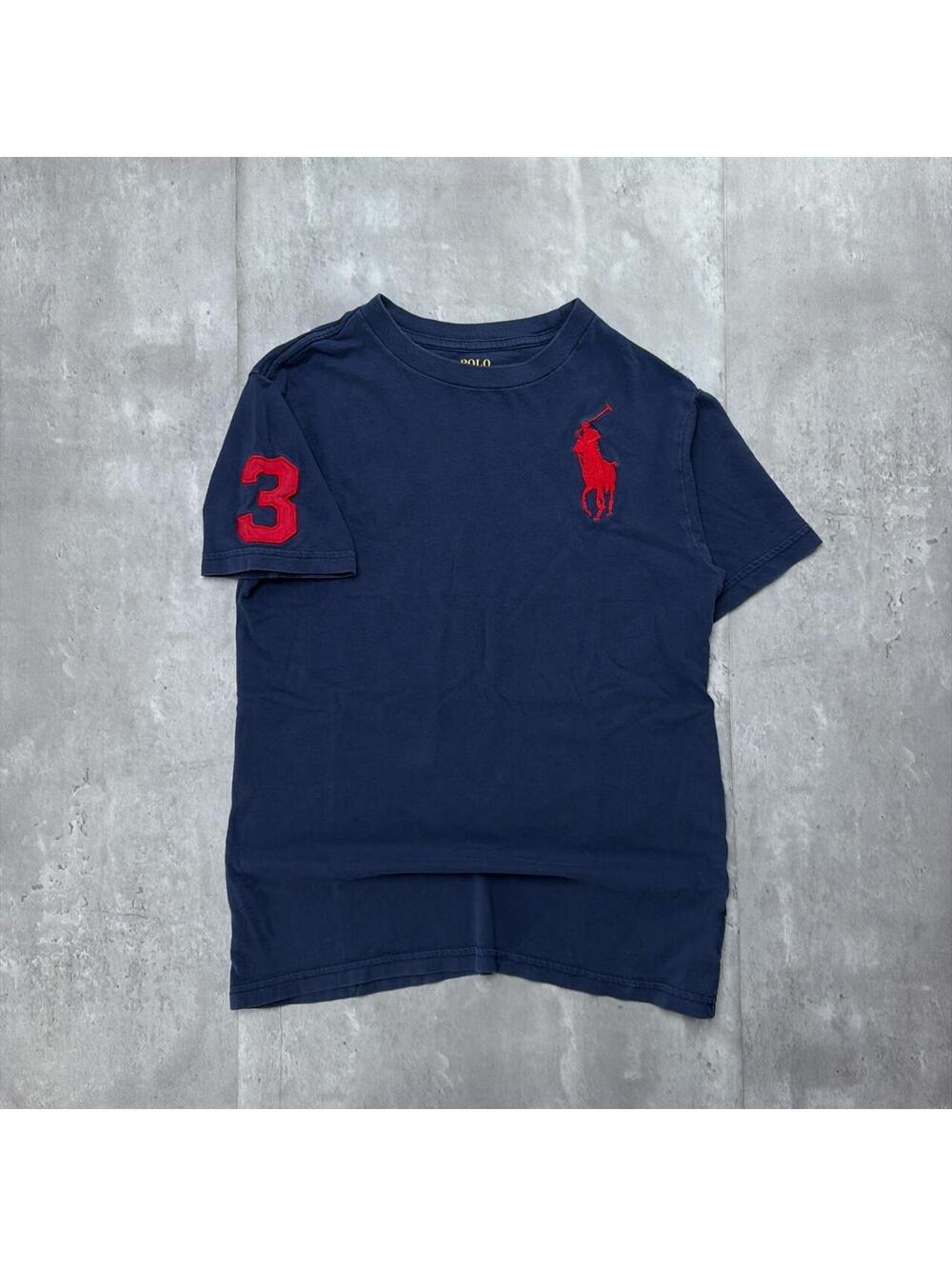 Y2K Navy Polo Ralph Lauren Big Pony T-Shirt